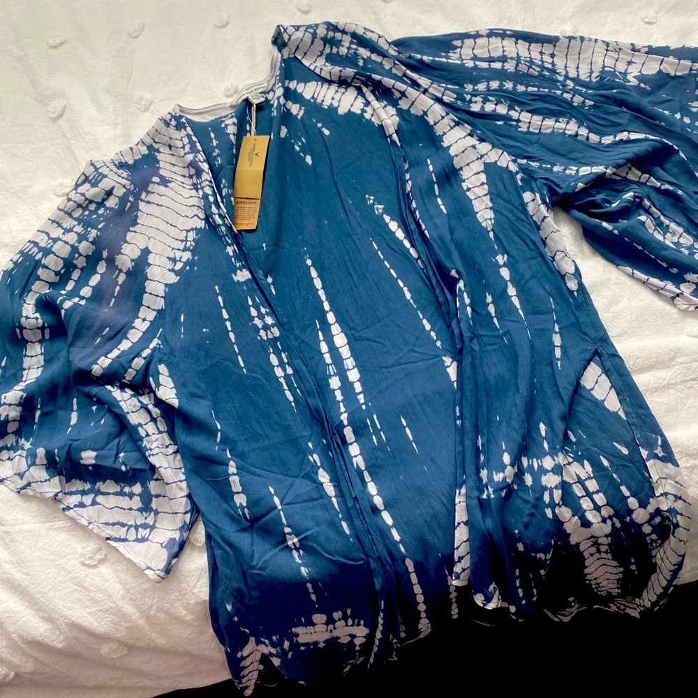 AE Blue Tie Dye Cover Up